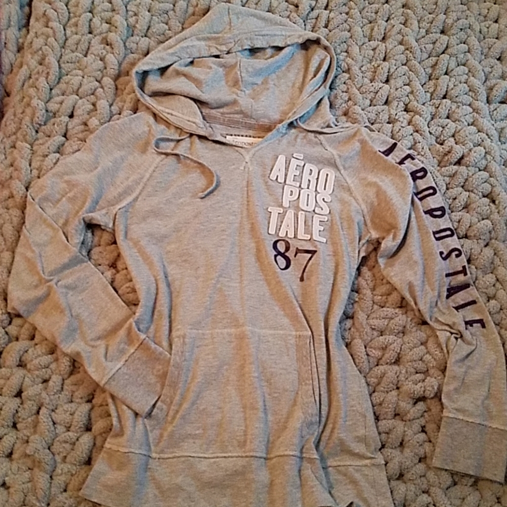 Aeropostale Hooded Logo Track Top Large
